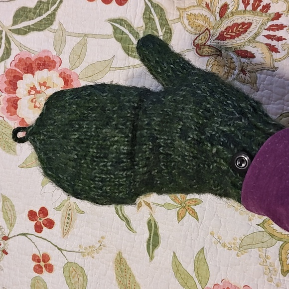 Handmade Wool Convertible Mittens - Picture 6 of 7